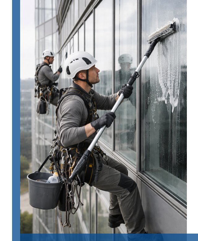 Высотная мойка сплошного остекления с выездом в Соколе