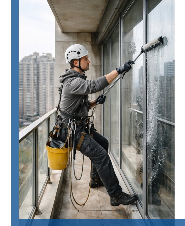 Профессиональная мойка балконного остекления в Соколе