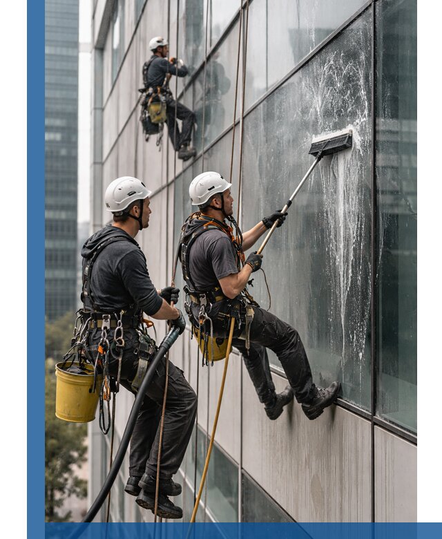 Профессиональная высотная мойка фасадов зданий в Соколе