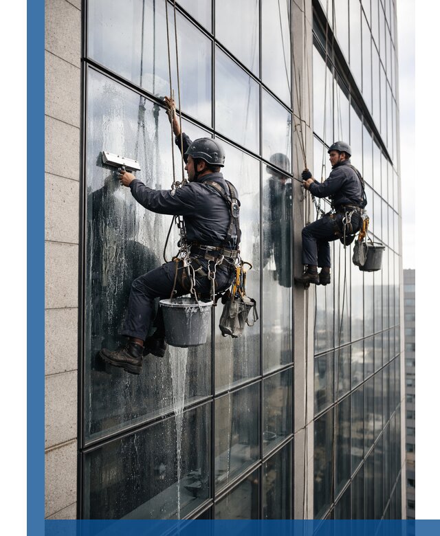 Профессиональная мойка стеклянных фасадов зданий в Соколе