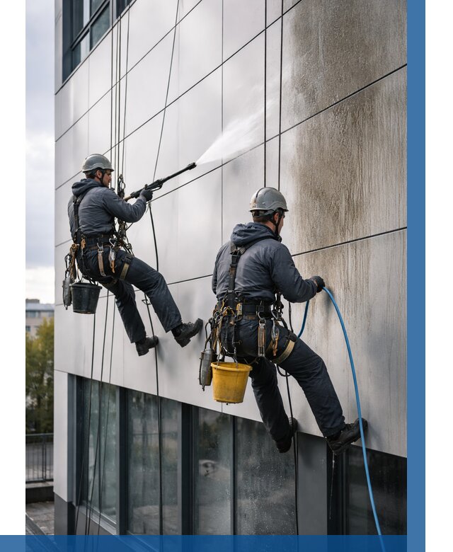 Мойка фасада из композита в Соколе по цене от 313 р. | ВЫСОТНИК-Скл