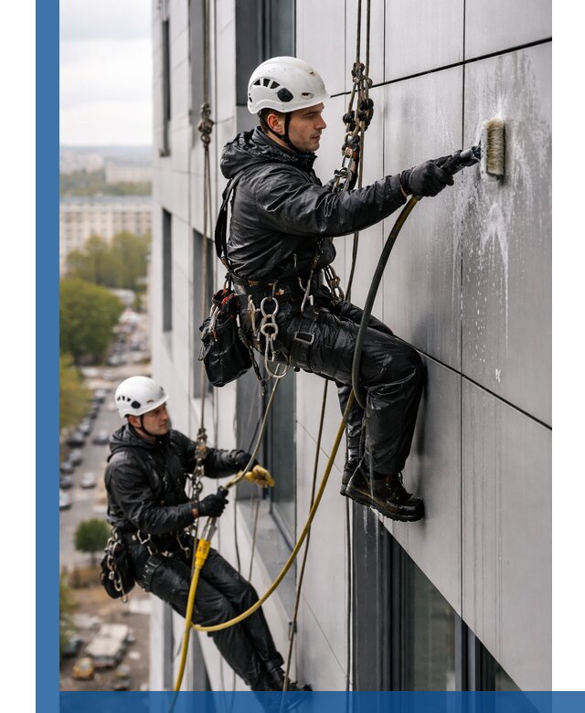 Профессиональная мойка фасада из композита в Соколе