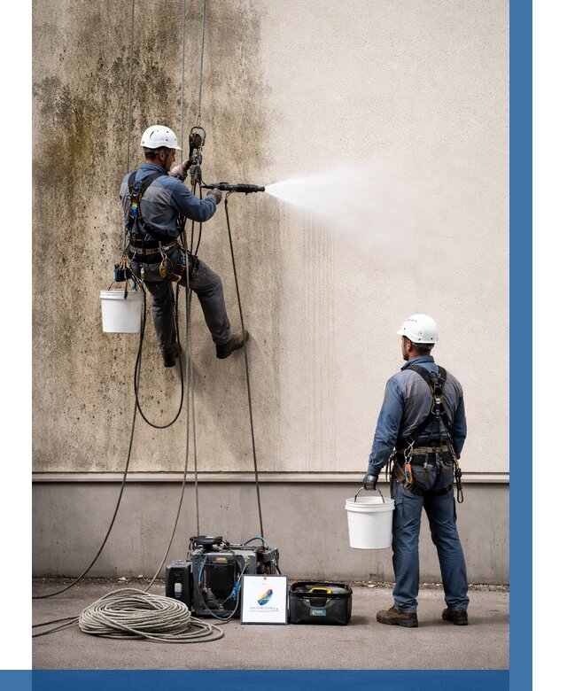 Очистка фасада от плесени в Соколе от 313 р. | ВЫСОТНИК-Скл