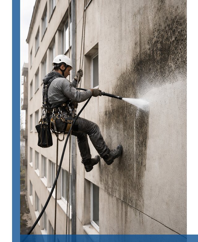 Профессиональная очистка фасадов от плесени в Соколе