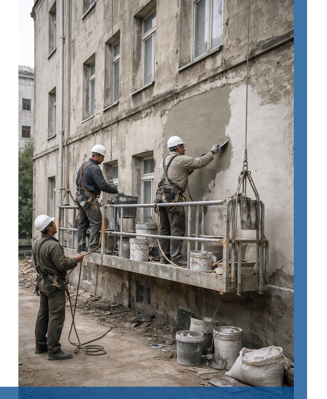 Капитальный ремонт фасада в Соколе от 4376 р. | ВЫСОТНИК-Скл