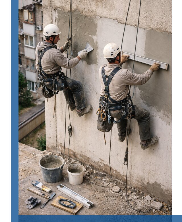 Комплексный ремонт штукатурного фасада с гарантией в Соколе