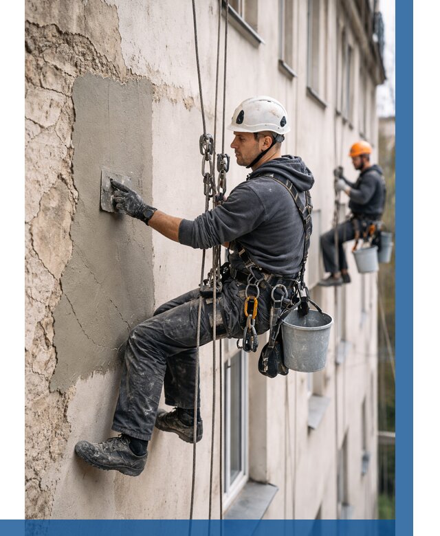 Восстановление штукатурки фасада в Соколе от 1250 р. | ВЫСОТНИК-Скл