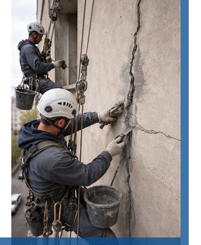 Заделка трещин на фасаде в Соколе от 938 р. | ВЫСОТНИК-Скл