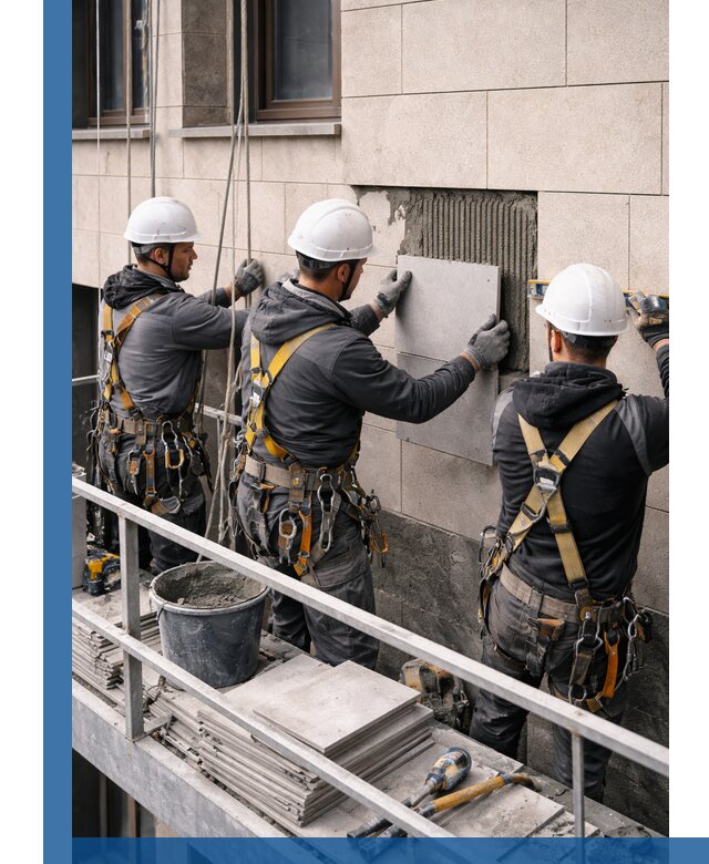 Ремонт облицовки фасада плиткой в Соколе с гарантией