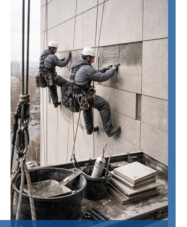 Ремонт фасада из керамогранита в Соколе от 2605 р. | ВЫСОТНИК-Скл