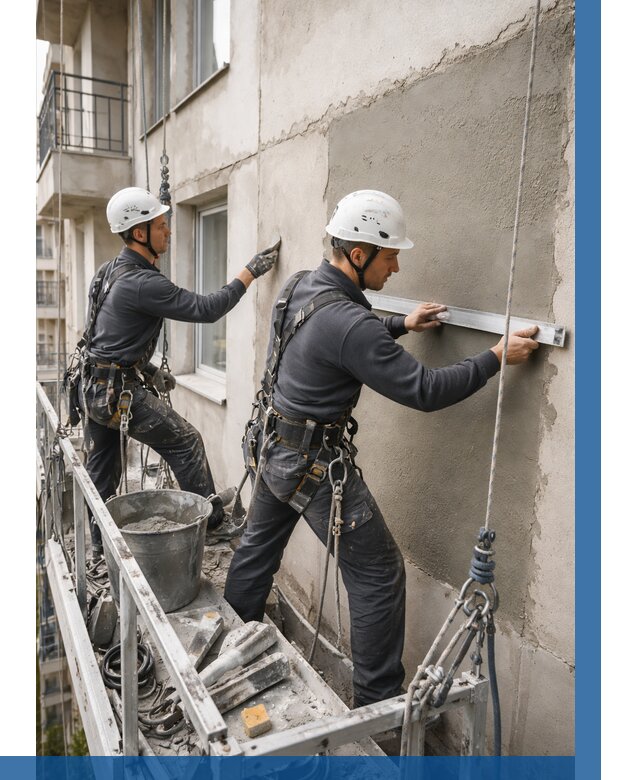 Штукатурка фасада на высоте в Соколе от 938 р. | ВЫСОТНИК-Скл