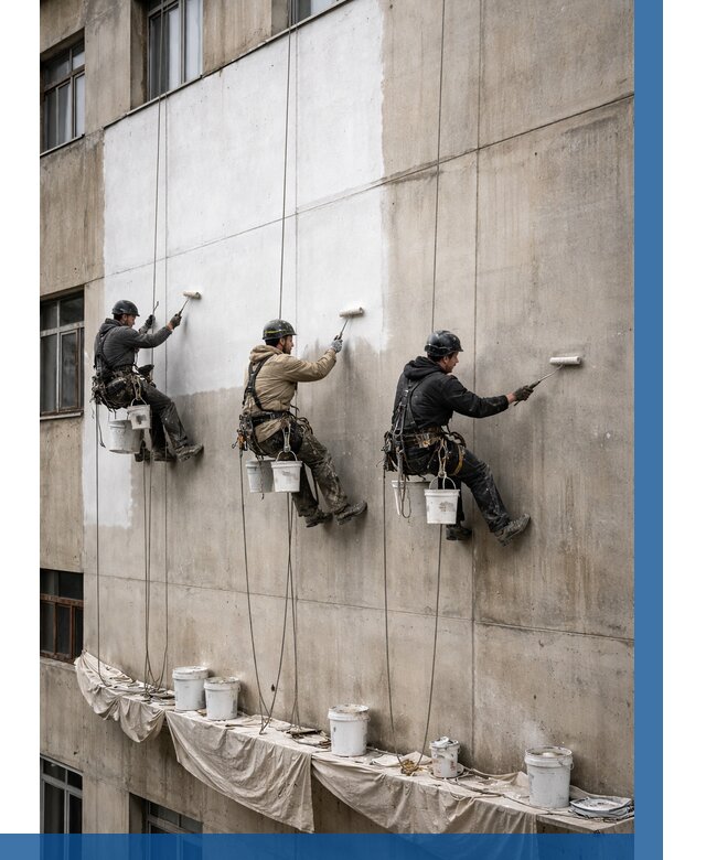 Покраска бетонного фасада в Соколе от 365 р за м2 | ВЫСОТНИК-Скл