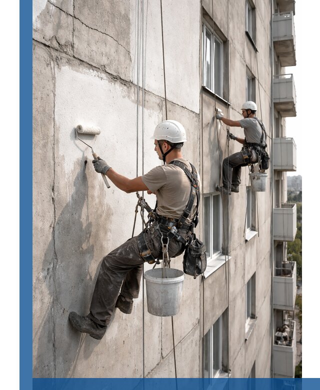 Покраска бетонного фасада в Соколе для жилых и промышленных объектов