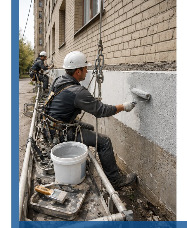 Окраска цоколя здания в Соколе профессионально и надежно