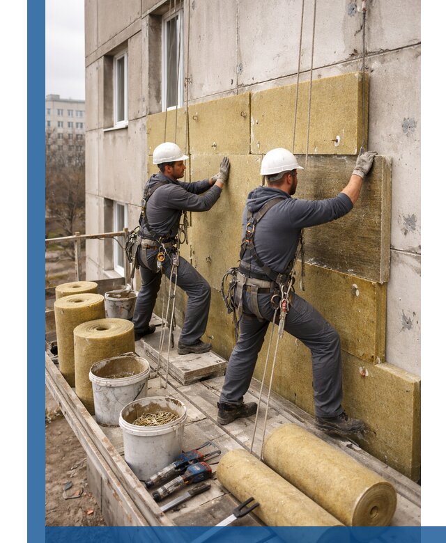 Утепление фасада минватой в Соколе под ключ с гарантией