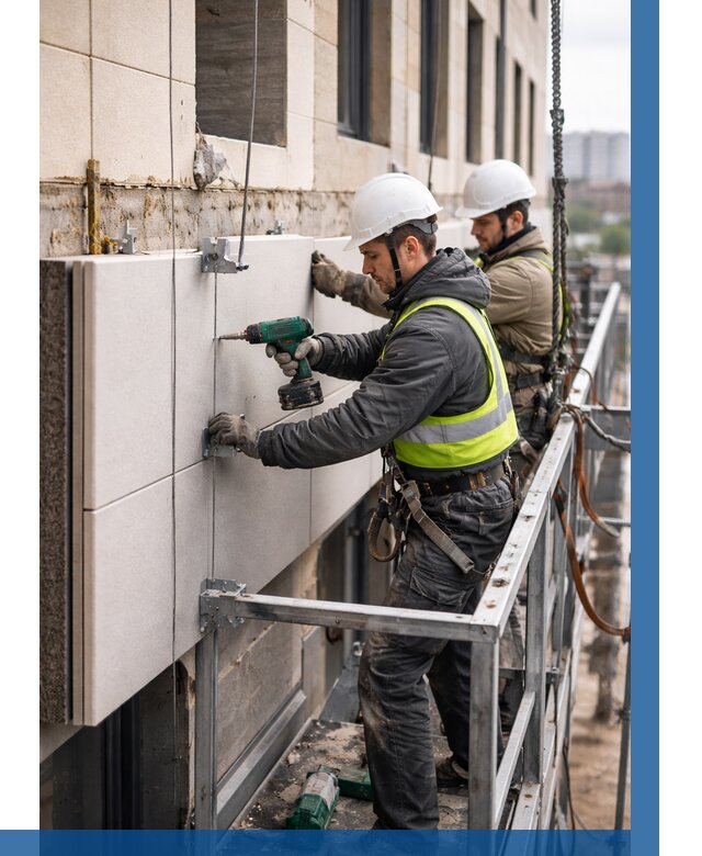 Монтаж фасадных термопанелей в Соколе от 1563 р. | ВЫСОТНИК-Скл