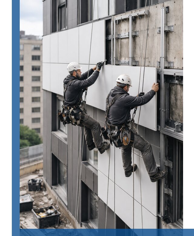 Монтаж композитных панелей фасада в Соколе под ключ