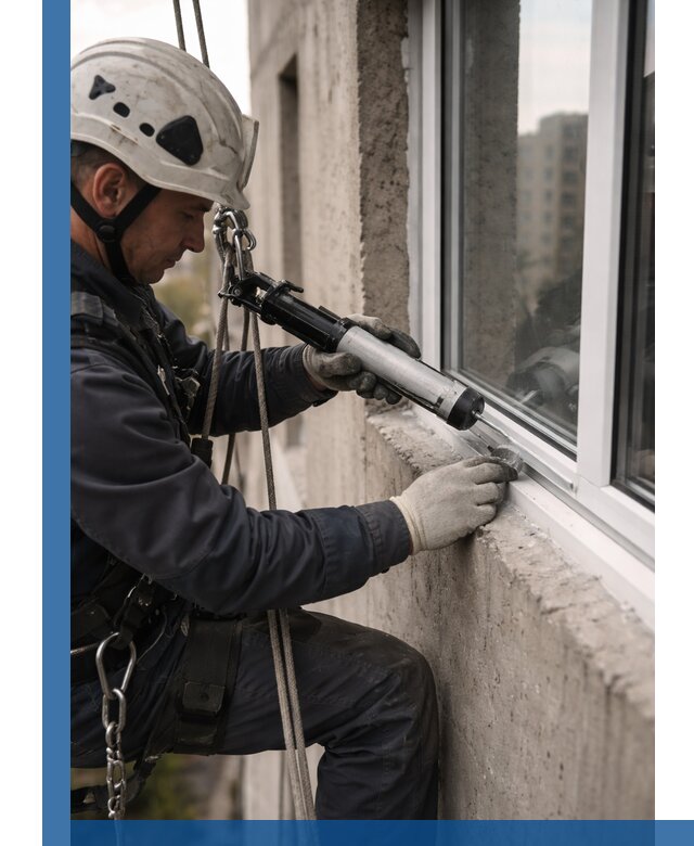 Герметизация оконных швов снаружи в Соколе профессионально