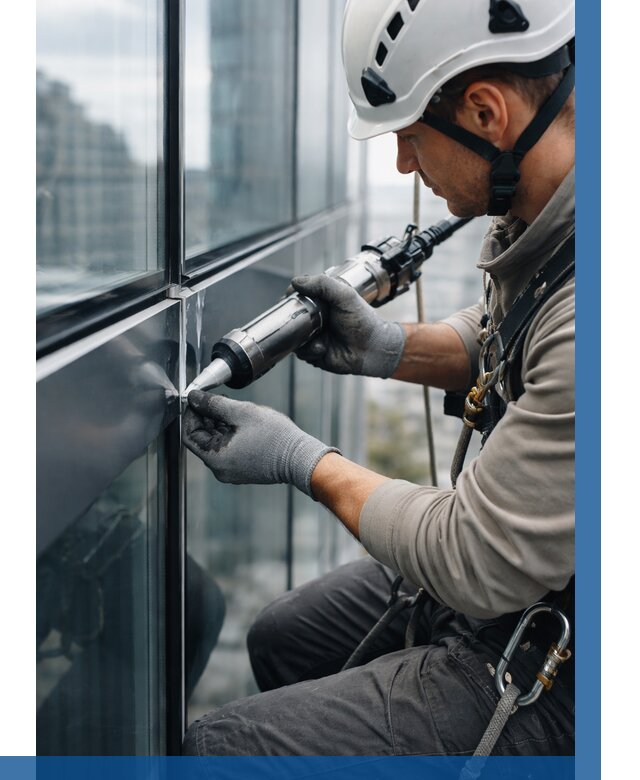 Герметизация стыков витража в Соколе от 1250 р. | ВЫСОТНИК-Скл