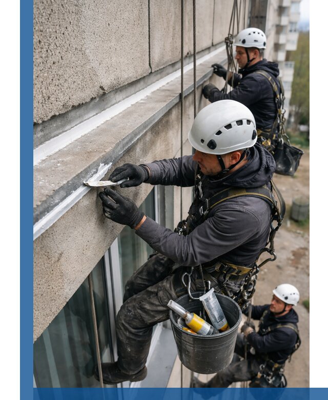 Герметизация примыкания балкона в Соколе под ключ с гарантией