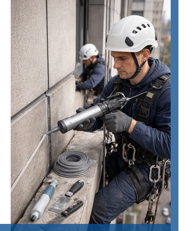 Герметизация деформационных швов фасада в Соколе от 729 | ВЫСОТНИК-Скл