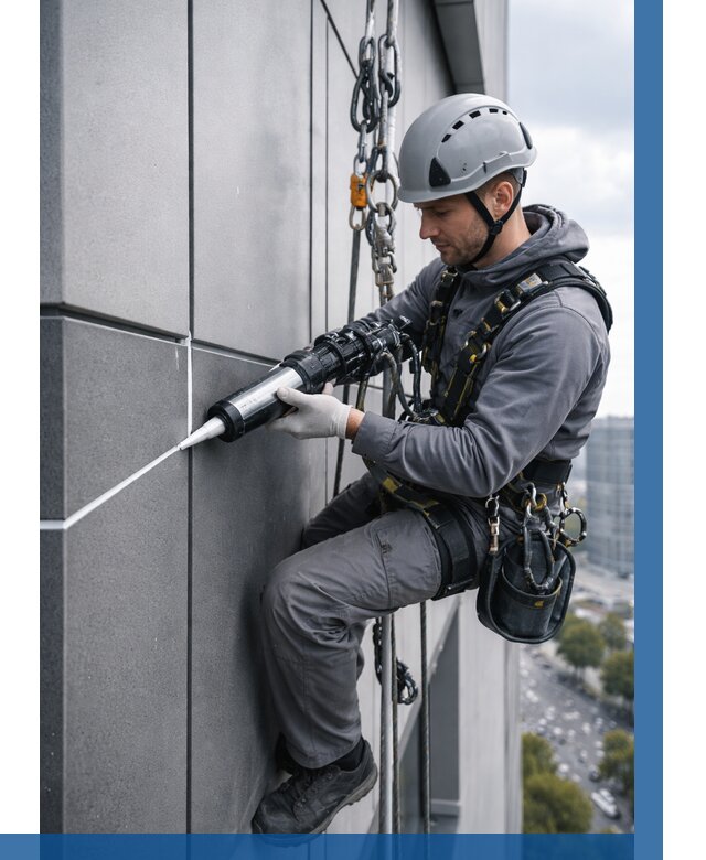 Герметизация стыков фасадных панелей в Соколе от 6772 р.| ВЫСОТНИК-Скл