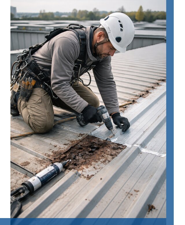 Ремонт профнастила на кровле в Соколе от 729 р. | ВЫСОТНИК-Скл