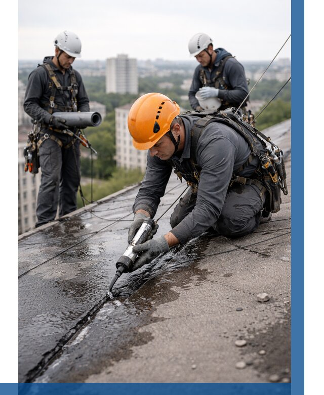 Устранение протечек кровли в Соколе от 12503 р. | ВЫСОТНИК-Скл