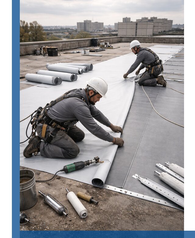 Монтаж мембранной кровли в Соколе для промышленных зданий