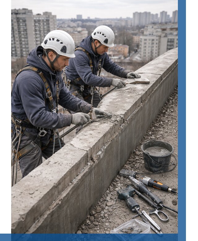 Ремонт парапета на кровле в Соколе от 1563 р. | ВЫСОТНИК-Скл