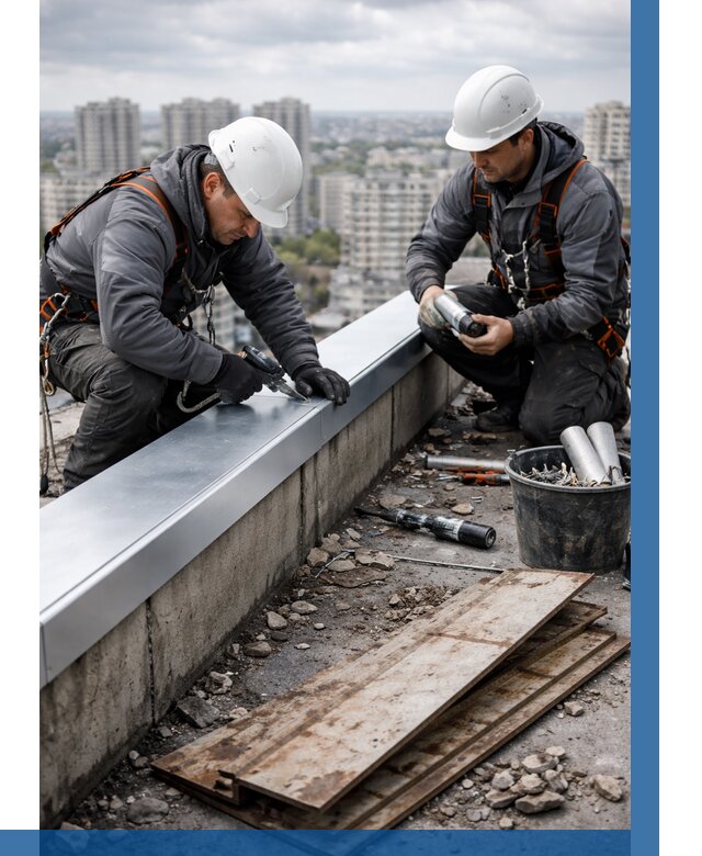 Замена парапетных крышек под ключ в Соколе от 1250 р. | ВЫСОТНИК-Скл