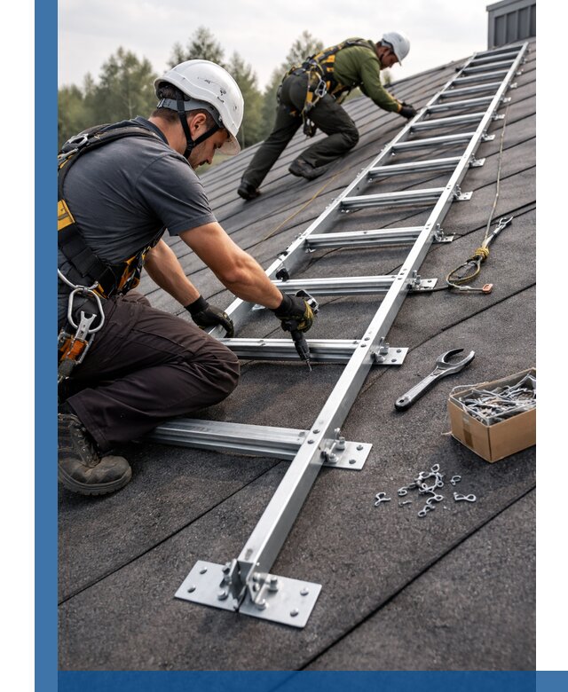 Профессиональный монтаж кровельной лестницы в Соколе под ключ