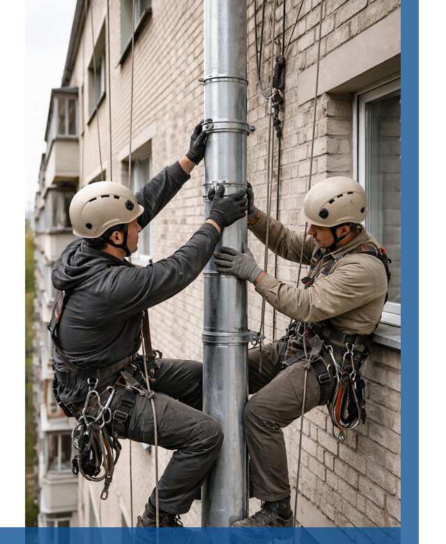 Замена водосточных труб в Соколе от 6772 р. | ВЫСОТНИК-Скл
