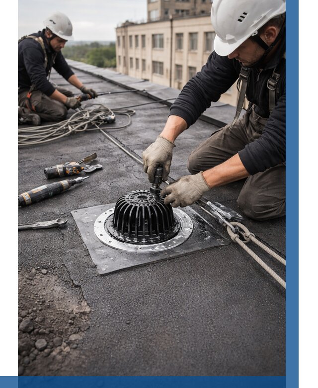 Установка водосточных воронок в Соколе цена от 3647 р. | ВЫСОТНИК-Скл