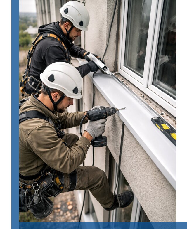 Профессиональный монтаж оконных отливов и отведения воды в Соколе