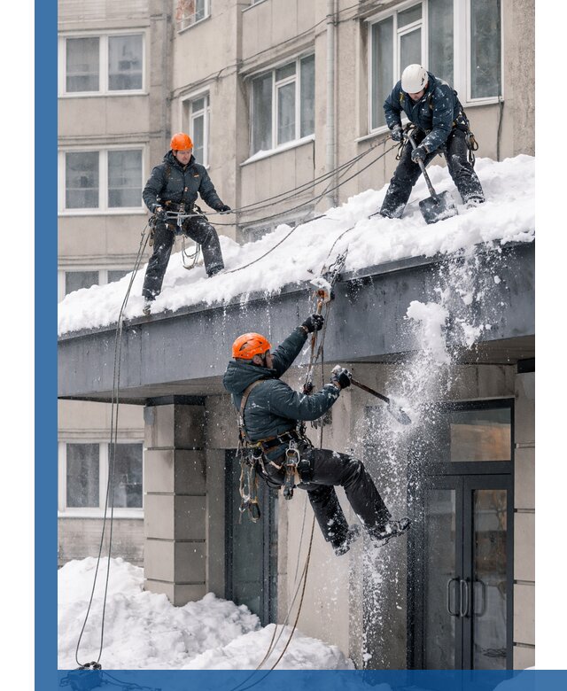 Безопасная очистка навесов от снега в Соколе круглогодично