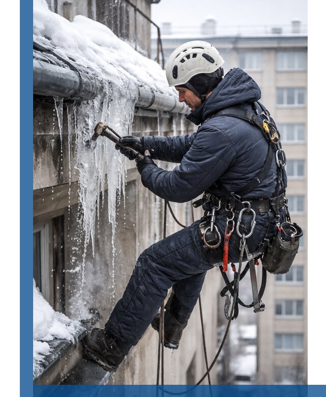 Удаление наледи и чистка водостоков в Соколе оперативно и безопасно