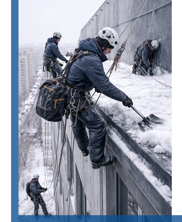 Абонентское обслуживание кровли зимой в Соколе регулярный уход