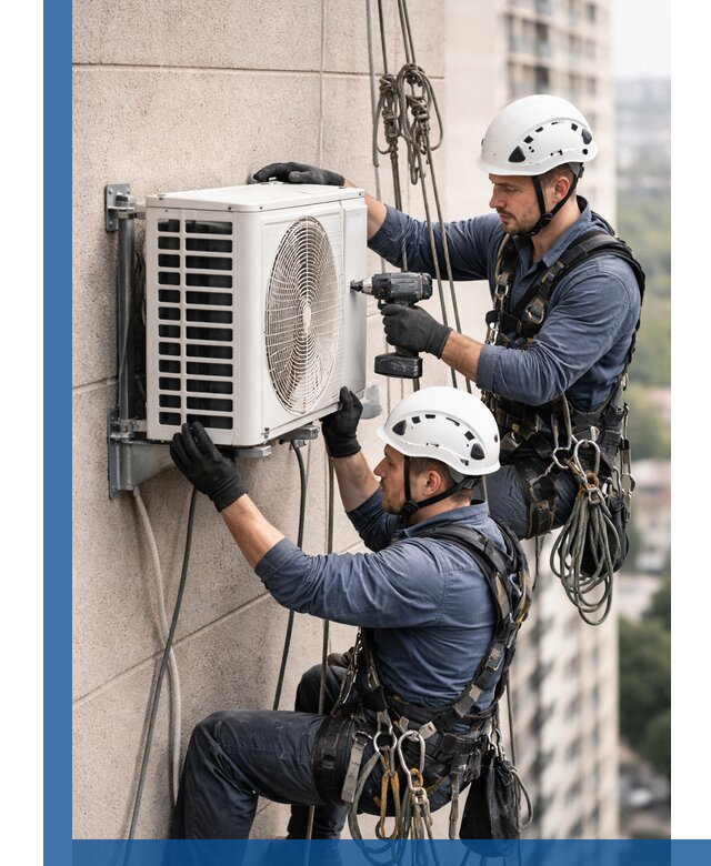 Монтаж внешнего блока кондиционера в Соколе установка и крепление