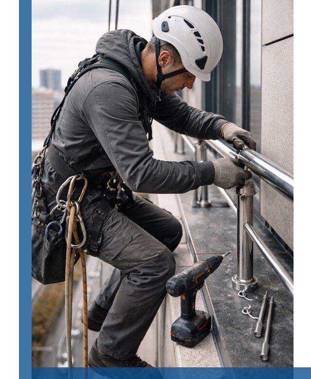 Монтаж ограждений на высоте в Соколе для зданий и конструкций