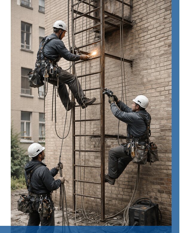 Ремонт пожарной лестницы в Соколе от 7814 р. | ВЫСОТНИК-Скл