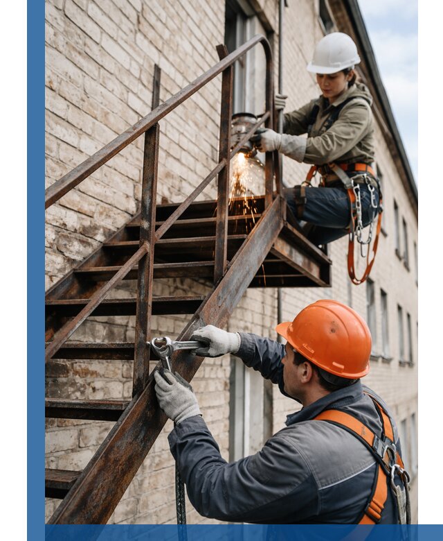 Ремонт и восстановление пожарных лестниц с выездом в Соколе