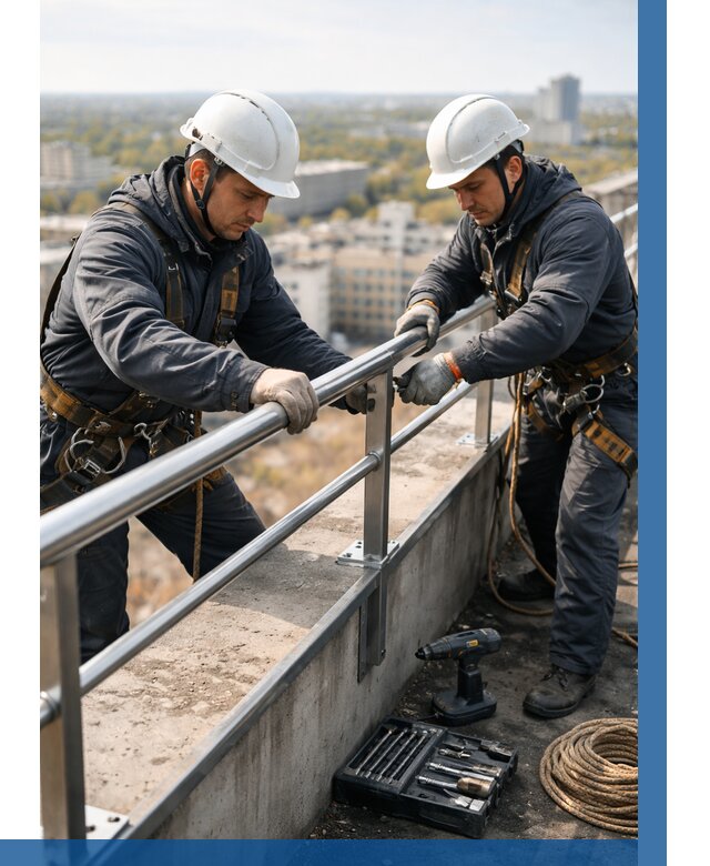 Монтаж перил на высоте в Соколе от 2605 р. | ВЫСОТНИК-Скл