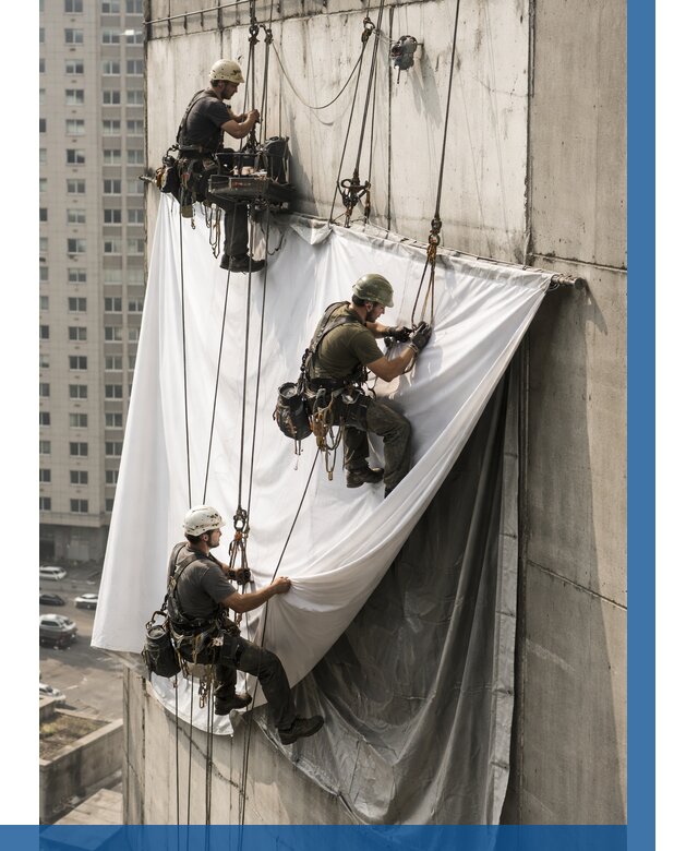 Замена баннерного полотна в Соколе от 6772 р. | ВЫСОТНИК-Скл—заказать