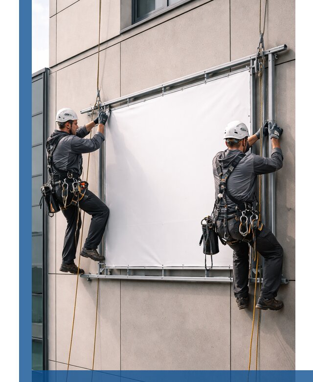 Монтаж наружной рекламной вывески в Соколе под ключ