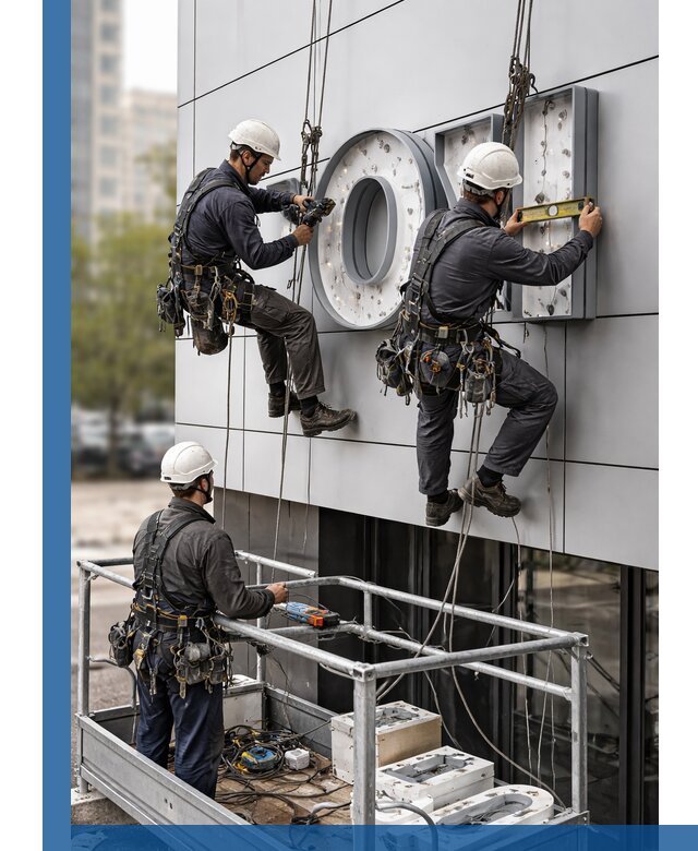 Профессиональный монтаж световых букв в Соколе под ключ