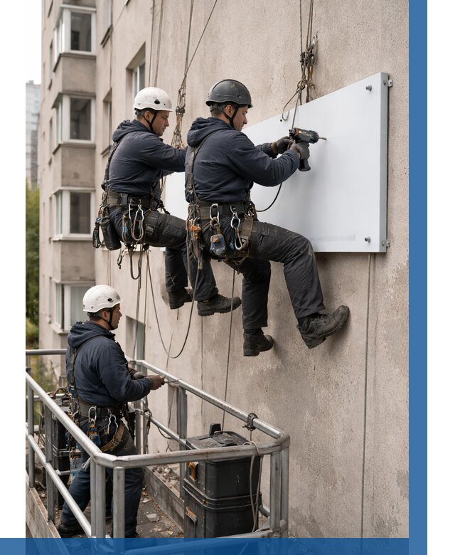 Монтаж табличек и указателей в Соколе от 3647 р. | ВЫСОТНИК-Скл