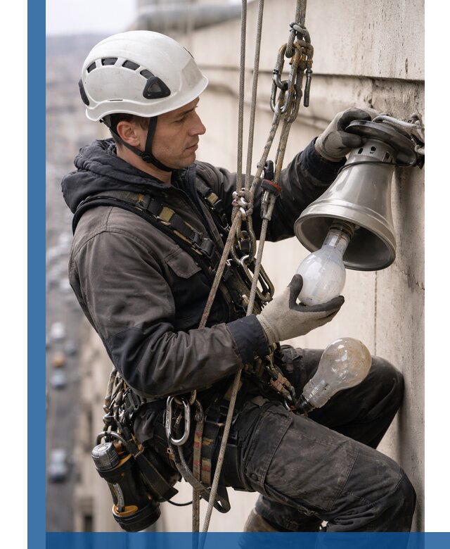 Замена ламп на высоте в Соколе профессионально и быстро