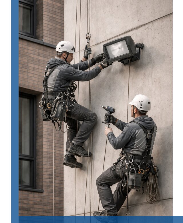 Профессиональный монтаж фасадных прожекторов в Соколе под ключ