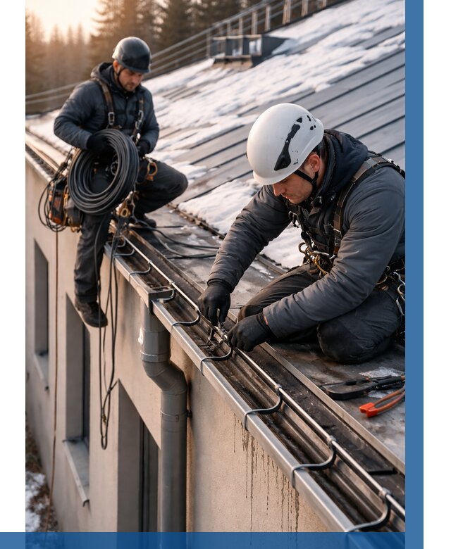 Монтаж греющего кабеля на кровле в Соколе от 469 р. | ВЫСОТНИК-Скл